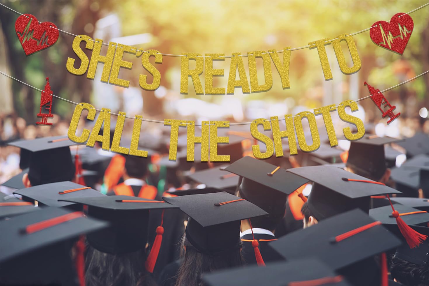 She's Ready To Call The Shots Banner – Kuchendekoration Für Nurse/BSN Abschlussfeier 2024