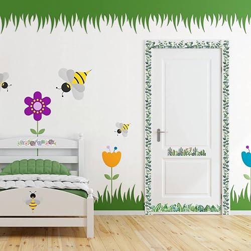 Vista 29 de Containlol Bordes de aula para tablón de anuncios, 118 pies, temática de animales de safari con ribete festoneado, tablero de anuncios colorido