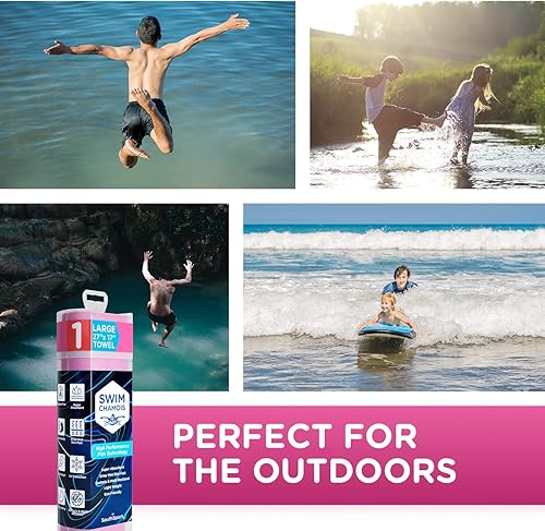 Miniatura 3 de Toalla de playa de secado rápido para nadadores, toalla de natación súper absorbente, toalla de gamuza para natación, tela sin arañazos, toalla de