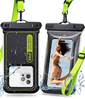 [2 Pcs] Humixx Floating Waterproof Phone Pouch [Sponge 20X Super Buoyancy] [Beach Travel Essentials], IP68 Waterproof Case Dry Bag for iPhone 15/14/13 Pro Max Samsung 24/23/22 Ultra Google Up to 8.8