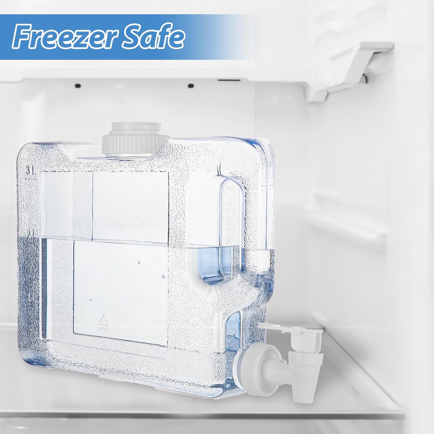 JMIATRY 2 Packs Refrigerator Water Dispenser For Fridge 0.79 Gallons/ 3 Liters Plastic Drink Dispenser for Fridge Water Container With Spigot Watering Jug With Spout, Convenient Handle - Image 3