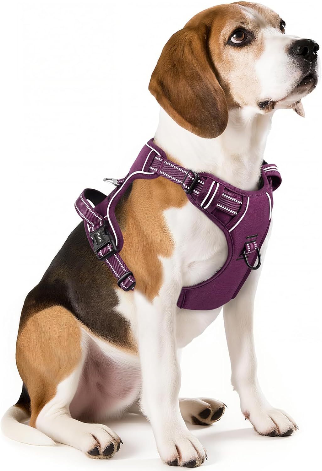 HEELE Dog Harness, No Pull Adjustable Padded Reflective Harness for Small Medium Large Dogs with Handle for Walking Training, Camo Green, L