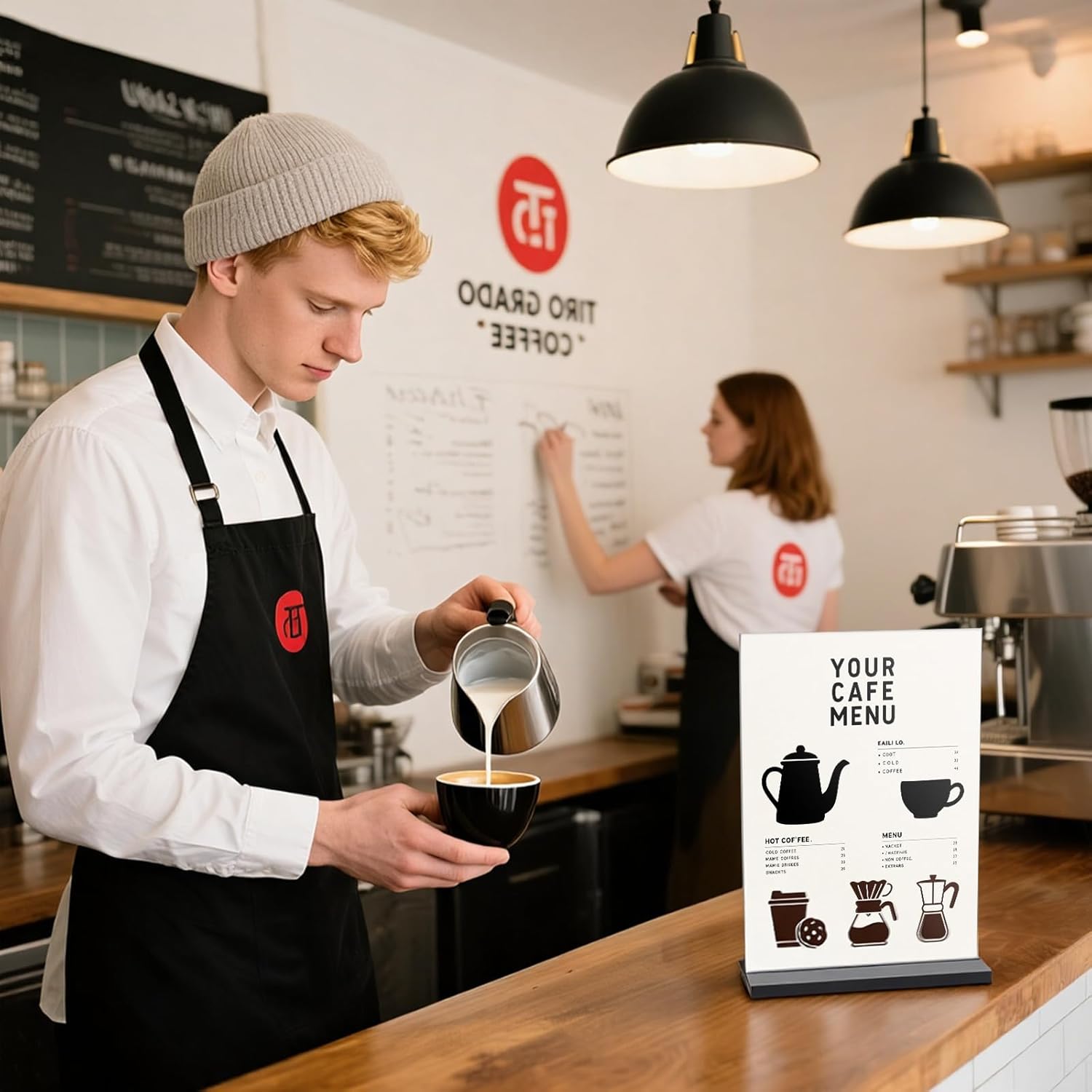 アクリルサインホルダー 6個 5x7インチ 縦型 両面ディスプレイ 透明 卓上看板 アクリルペーパーホルダー 結婚披露宴 パーティー