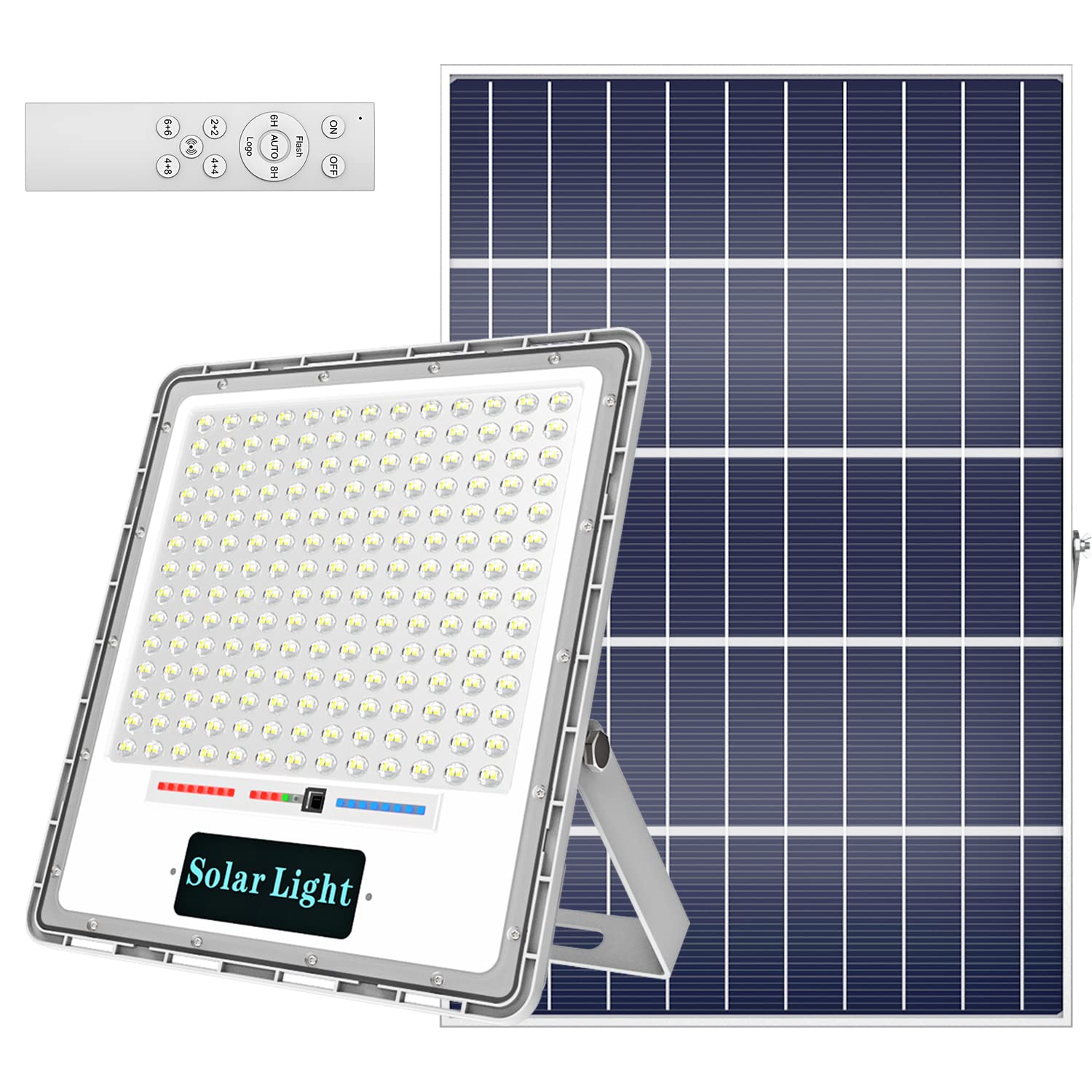 1000W Solar Flood Lights Outdoor Motion Sensor, 15000 Lumens Solar Lights Outdoor Dusk to Dawn LED Street Flood Light IP66 Waterproof with Remote Control for Yard, Garden, Basketball Court, Pathway