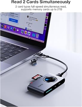llano 4.0 Micro SD Card Reader Adapter, USB C Memory Card Reader(5Gbps)