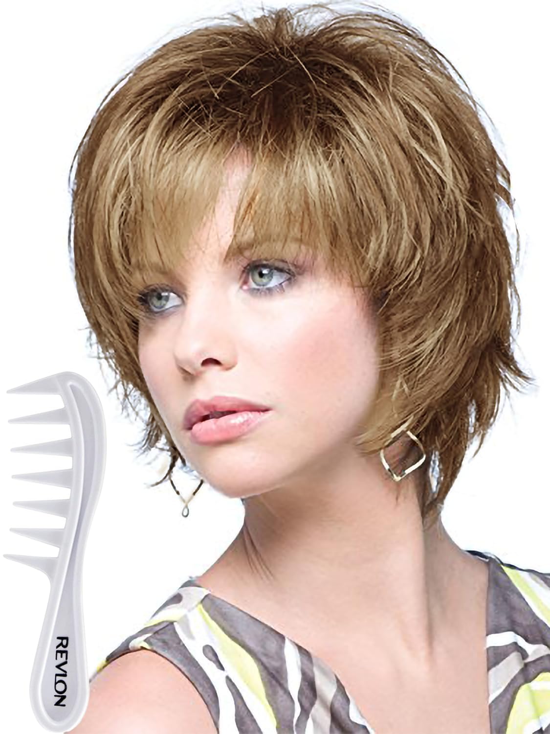 Noriko Sky Synthetic Wig by Rene of Paris and Wig Lift Comb - Mochaccino-R - Bundle 2 Items
