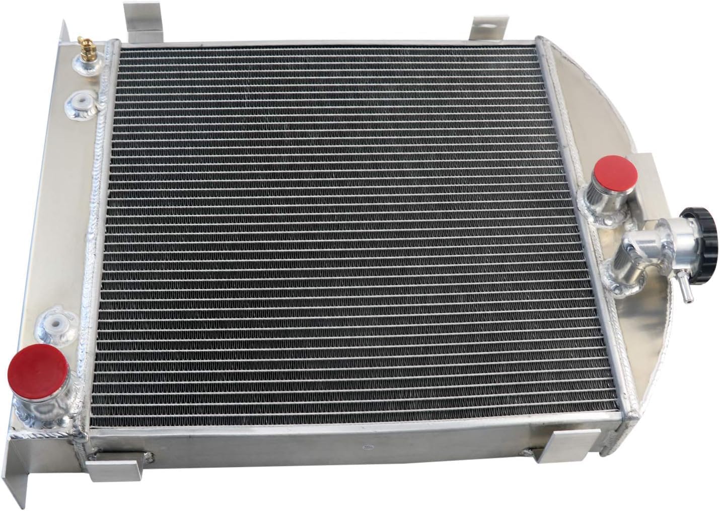 4 Row All Aluminum Radiator Replacement for 1935-1940 1936 1939 ford 3" Chopped Grill Shells Chevy Engine V8 Radiators 35 36 39 40
