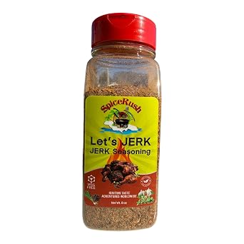 Jamaican Jerk Seasoning Jamaican Style Dry Rub, Caribbean All Purpose Spice Mix for Chicken, Meat and Seafood, Traditional Jerk Flavor Blend, No MSG, 8 Ounce