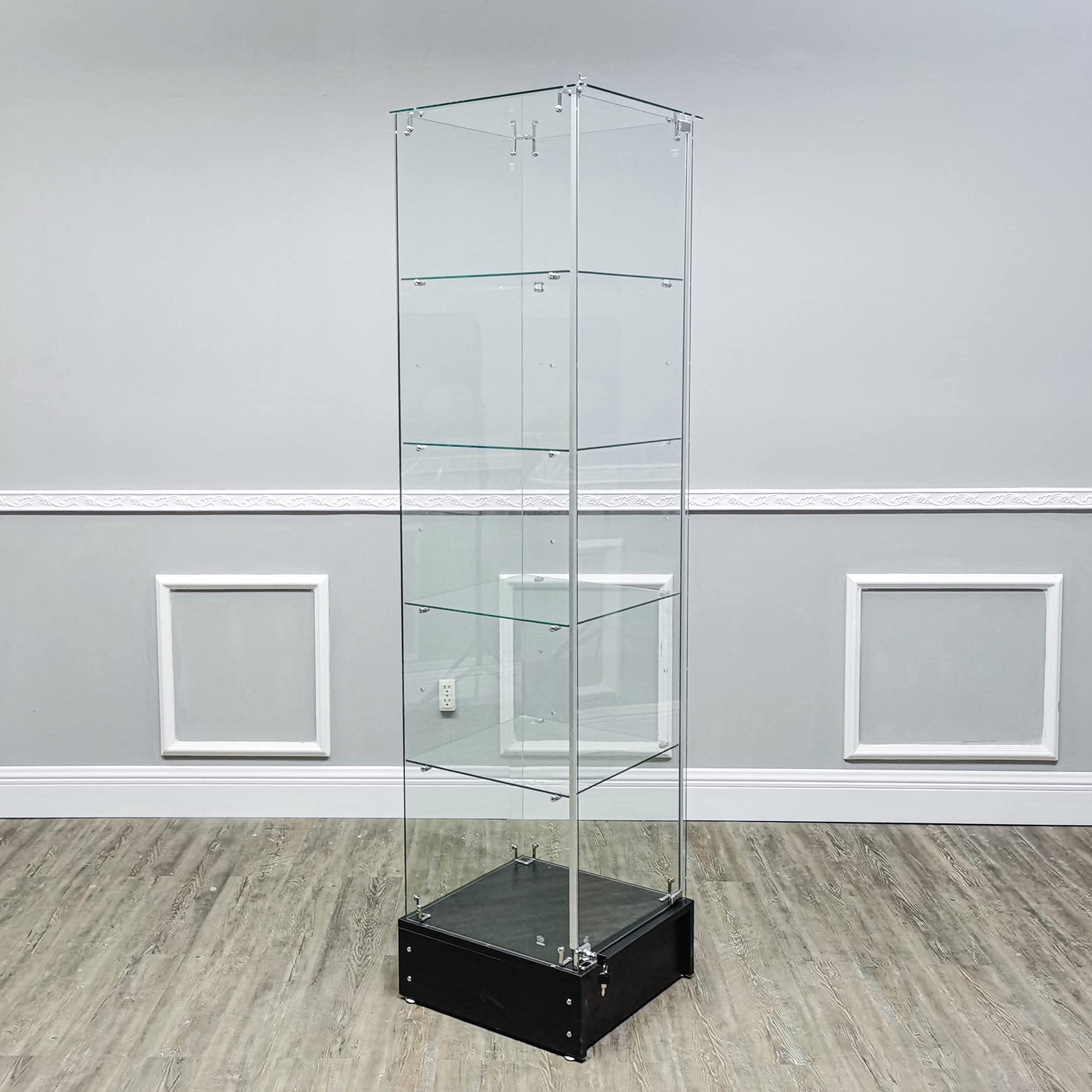 Display glass showcase-ACE TAP　ガラスショーケース Amazon.com: FixtureDisplays® 18.1X18.1X72.5