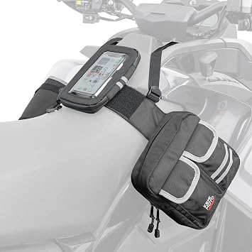 KEMIMOTO ATV Saddle Bag Tank Bag, Water-Resistant Motorcycle Gas Tank Bag | Compatible with Polaris Sportsman Can Am Outlander Cfmoto Cforce FourTrax Grizzly ATV Tank Bag Cooler with Phone Pouch