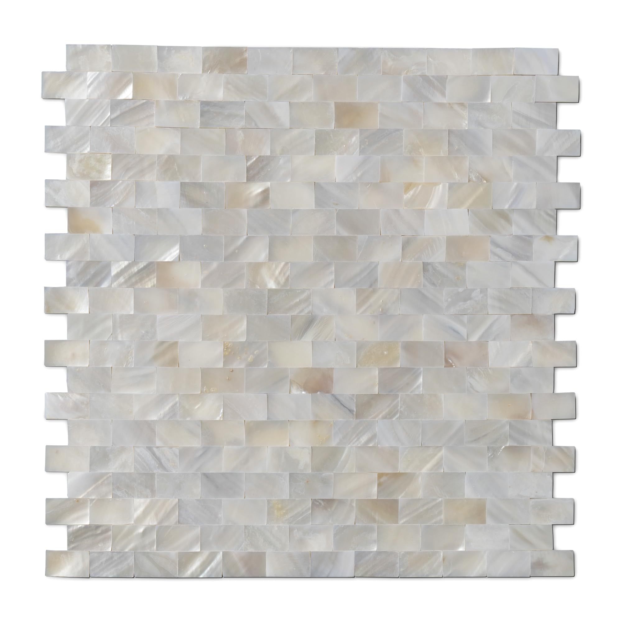 Photo 1 of 10 - Sheet Pearl Shells Tile Peel and Stick Backsplash, Self Adhesive Wall Tile for Kitchen, Bathroom, Bedroom (11.8"X11.8", White Nature)