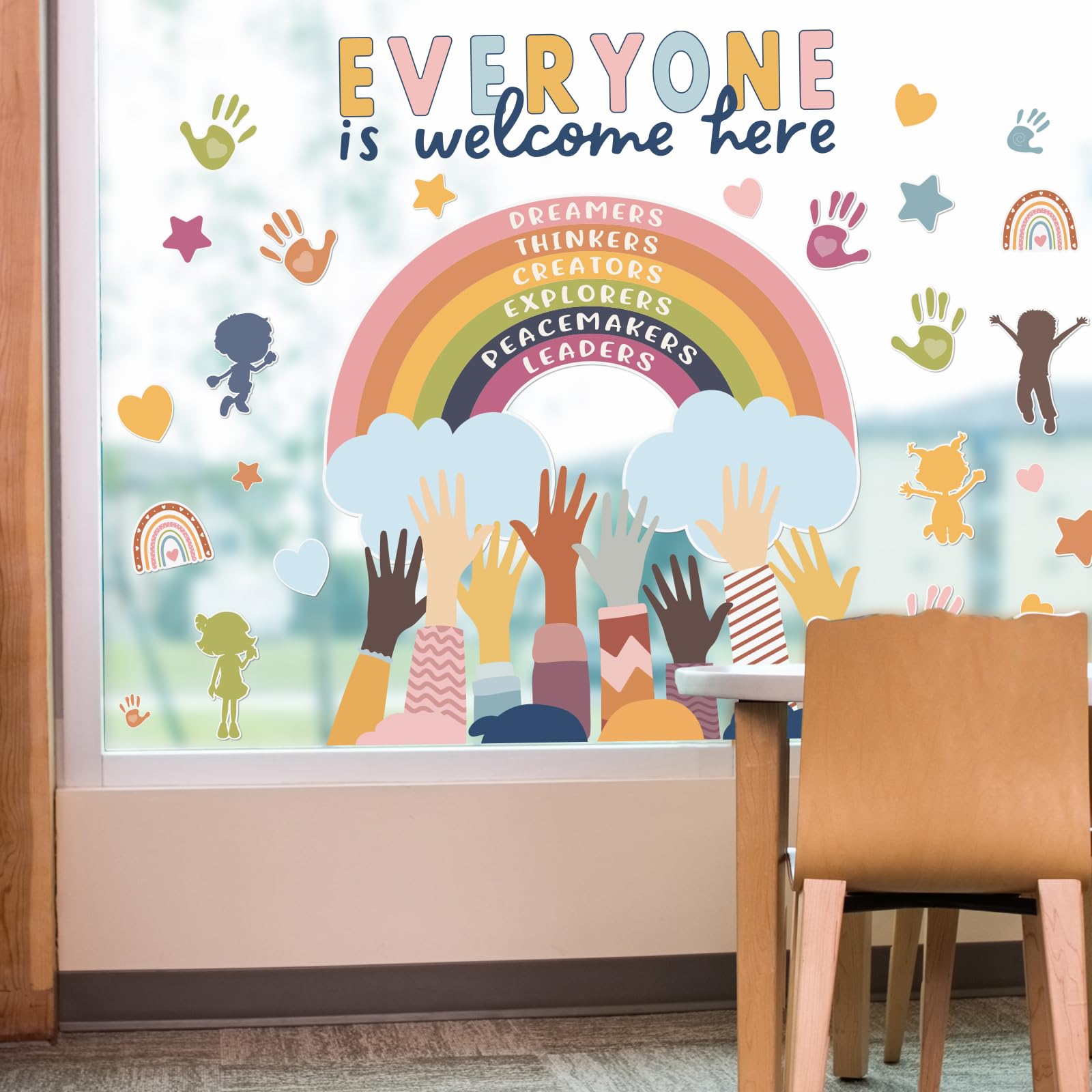 Happy Birthday Window Clings - 4 Sheets Of Static Stickers With Cake, Balloons, Gifts For Party Decor