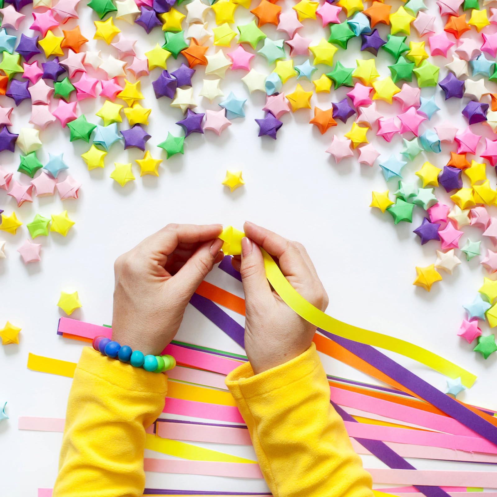 Paillettes Origami Étoiles Double Face L24cm 23 Couleurs Cadeau 40