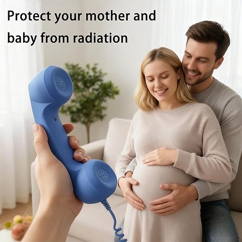 Miniatura 4 de Teléfono retro para, con micrófono y comentario, carga tipo C, teléfono fijo telefónico, para videoconferencias móviles celulares, llamadas,