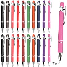 GBKDQQ Pack of 50 Ergonomic Ballpoint Pens, Non-Slip Ballpoint Pen, 10 Colours Retractable Ballpoint Pen, Large Capacity Ballpoint Pen for Office and Household Ballpoint Pen Blue Writing Case