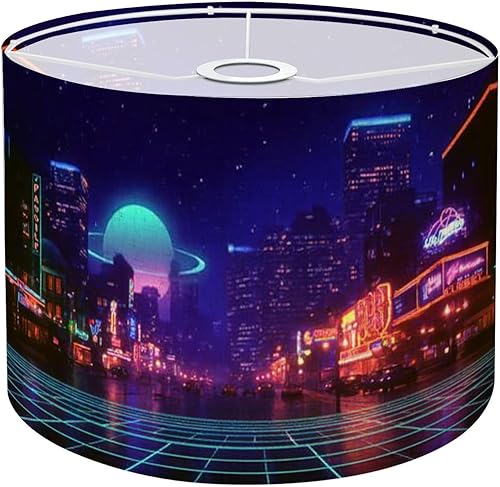 Miniatura 17 de Juego de 2 pantallas de lámpara grunge retro con notas musicales musicales para lámparas de pie, lámparas de mesa, lámparas de mesa, 11 x 11 x 8.9