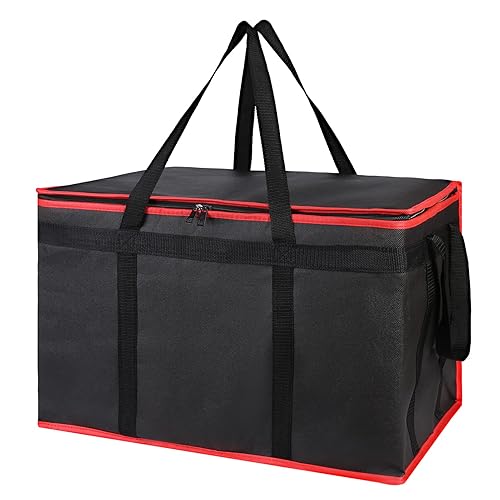Bodaon Bolsa aislante para entrega de alimentos para comidas frías y calientes, XXXL, bolsa aislante para catering, calentador de pizza, bolsas de