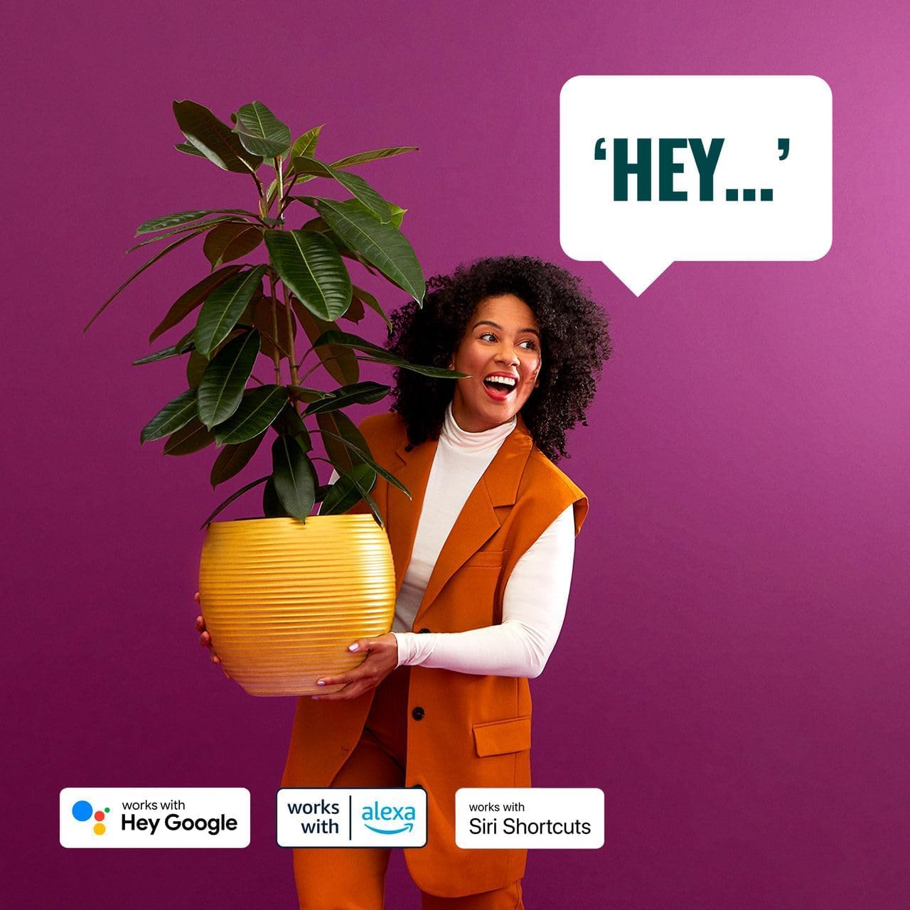 WiZ lampe à poser portable Wi-Fi couleur SQUIRE Wi-Fi 2200-6500K, Blanche, fonctionne avec Alexa, Google Assistant et Apple HomeKit