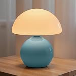 NIORSUN Wireless Mushroom Lamp,Table Lamp for Bedroom, Portables Cordless Lamps,Wireless lamp,Small Bedside Table Touch Lamps for Living Room,Mini Mushroom 5200mAh Battery Operated Lamp Modern (White)