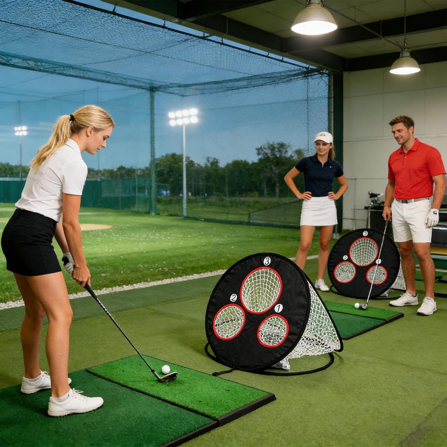 Portable Golf Net - Foldable Adjustable Hitting Tool, Golf Hitting Nets for Daily Practice, Sturdy Frame Construction Feature, Training Accessory, Perfect for Indoor Outdoor Sport Golfers