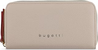 bugatti Ella Geldbörse für Damen groß, Portemonnaie lang aus Kunstleder