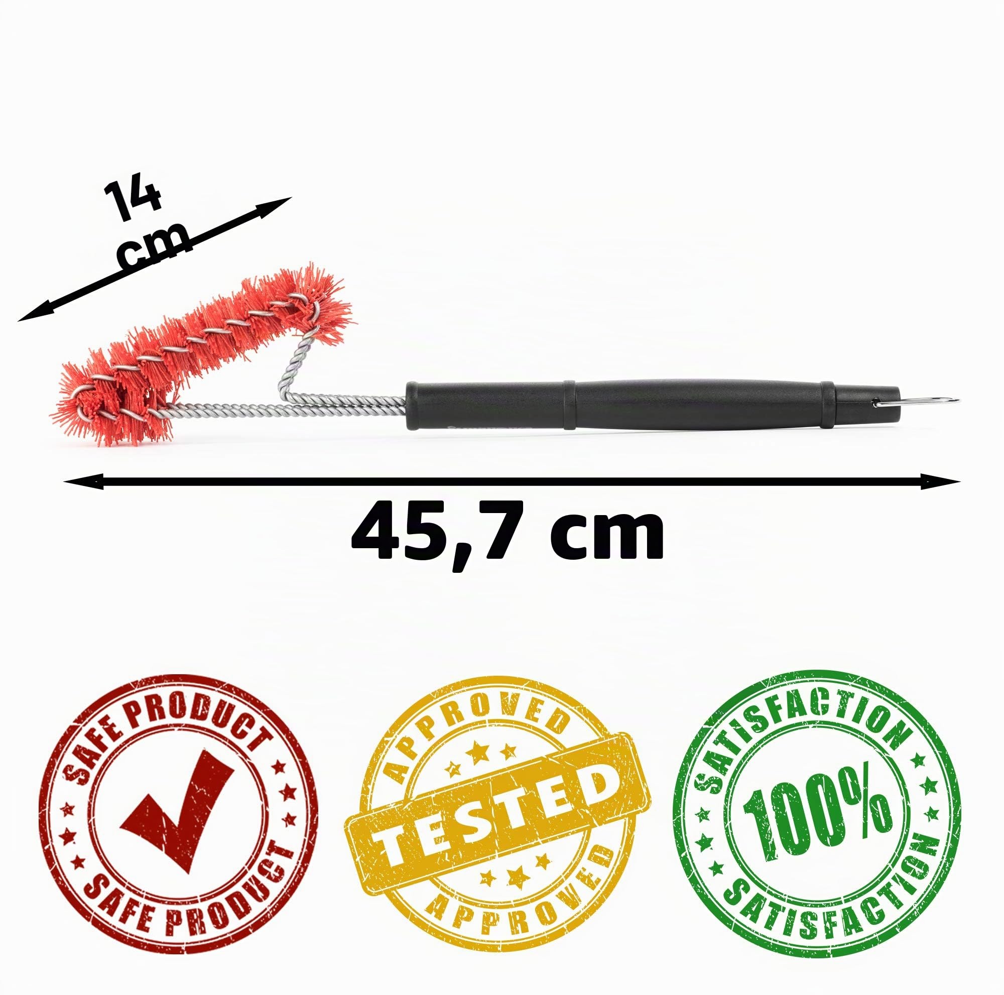 Grillaholics Essentials Nylon Grill Brush - Bristle Free Alternative - Nylon Cold Scrub Technology Cleans Between The Grates - Lifetime Manufacturer's Warranty