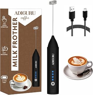 Adiguru Coffee Frother Electric Rechargeable Coffee Maker Machine for Home Electric Coffee Frother Machine & Milk Whisker ... Price In India