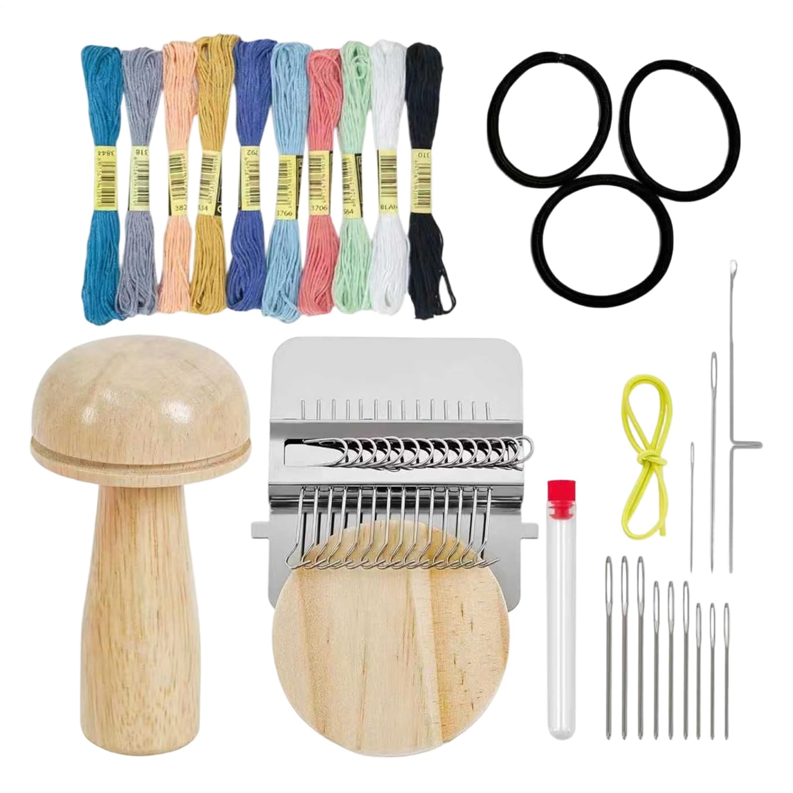 zwxqe Knit Patch Kit, Portable Darning Tool, Quick Fabric Repair Weaving Maker, Easy Mushroom Patch Sewing Solution, Hand Knit Repair Device for Clothes Socks Jeans Sweaters