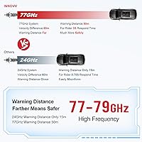 Vista 7 de INNOVV ThirdEYE - Sistema de punto ciego para motocicleta con alerta de voz e indicadores, sistema de asistente de moto impermeable, detecta