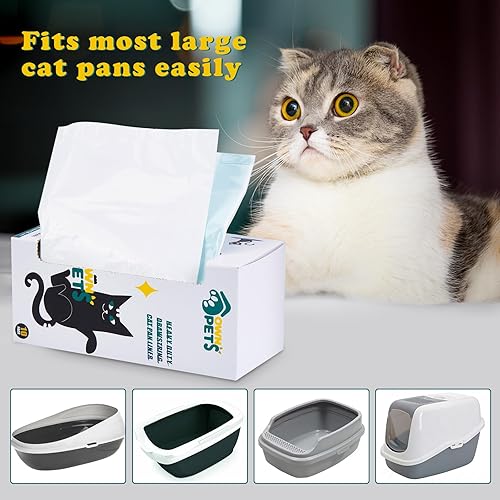 Miniatura 6 de Ownpets Bolsas de arena para gatos, grandes y extragruesas, bolsas con cordón para caja de arena para mascotas, gatos, sin perfume, 10 unidades, 31