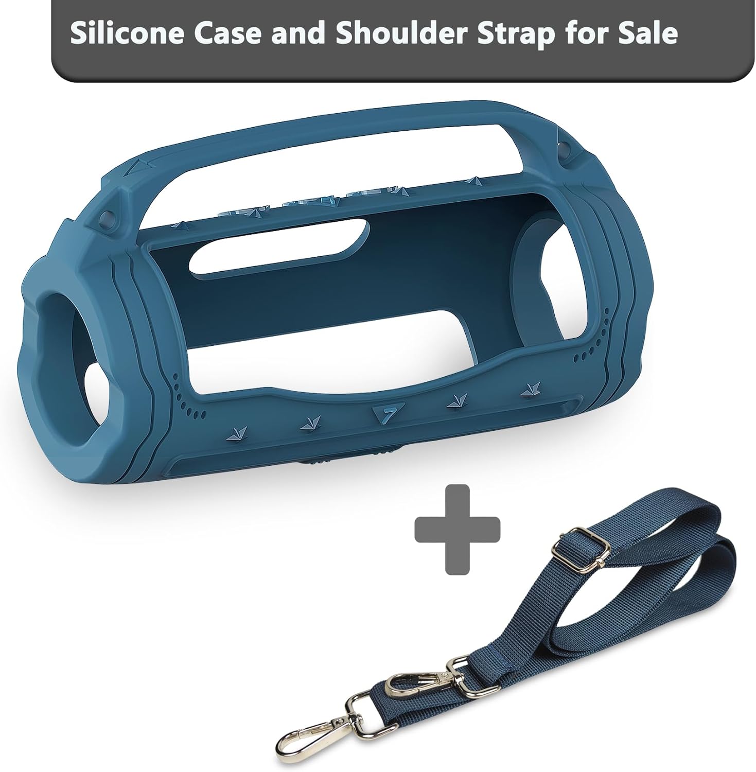 JCHPINE Silicone Cover Case for JBL Flip 7 Portable Speaker, Accessories for JBL Flip 7 Protective Case with Silicone Handle (Blue) - Image 4