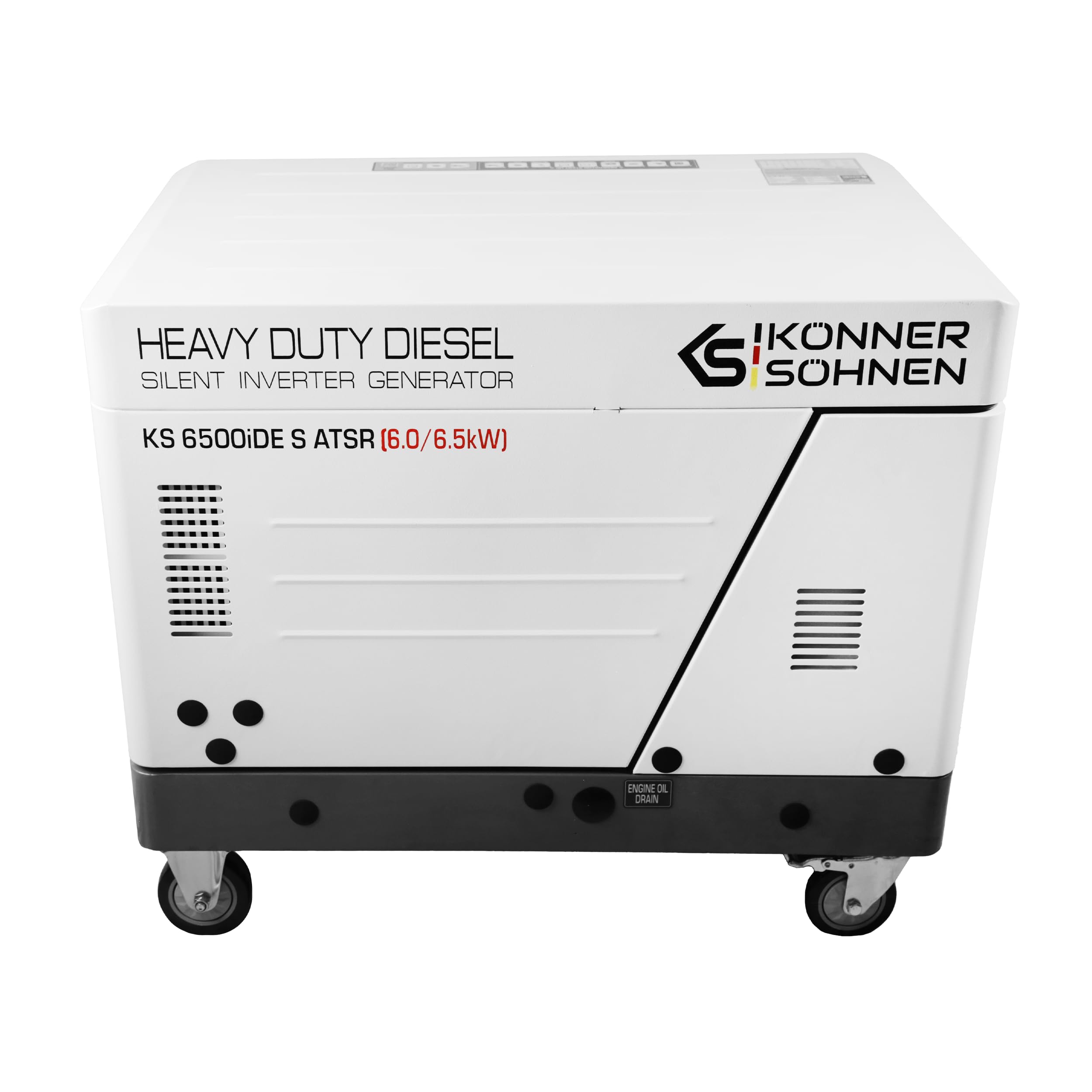 K&S Könner&Söhnen KS 6500iDE S ATSR Diesel Inverter Generator 6,5 kW, stromgenerator mit Schallschutzgehäuse, inverter notstromaggregat mit Elektrostart, ATS-Anschlussmöglichkeit und Vorheizfunktion