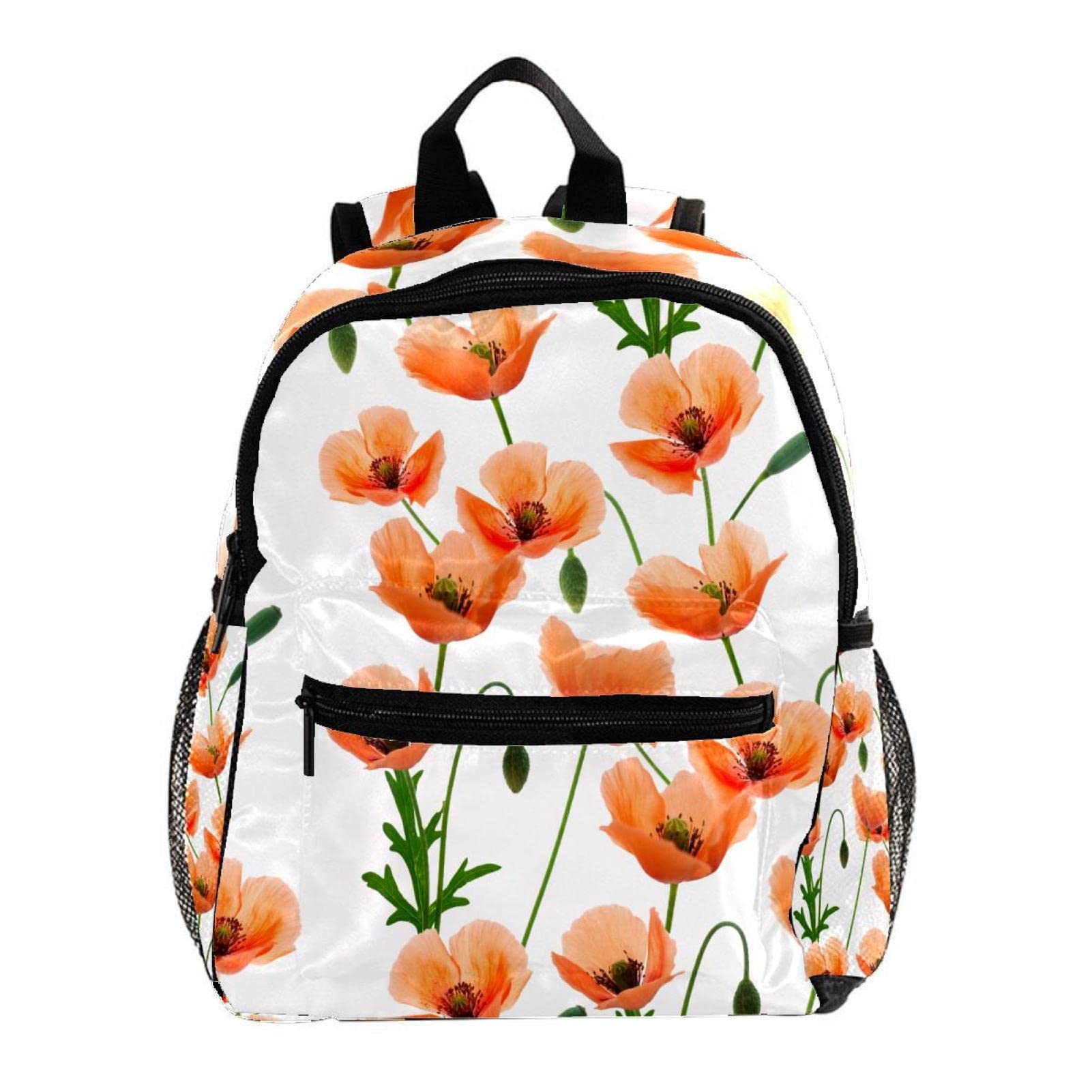 Sac à dos enfants floral orange 30,5 cm pour garçons et filles