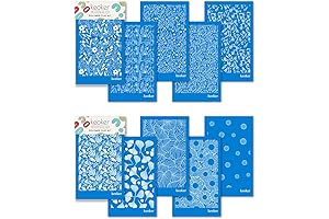 Silk Screen Stencils for Clay - 10 Pcs Floral Silkscreen Stencil for...