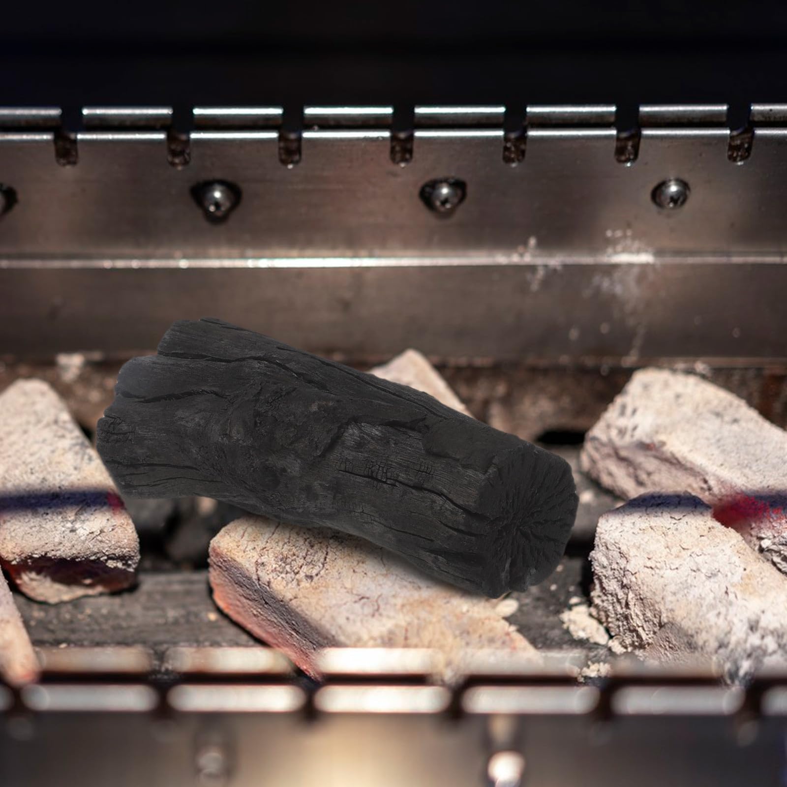 Carbón para Barbacoa de Madera de Fruta Negro, Briquetas de Carbón Natural para Asar Combustión Prolongado, Adecuado para Parrillas y Chimeneas