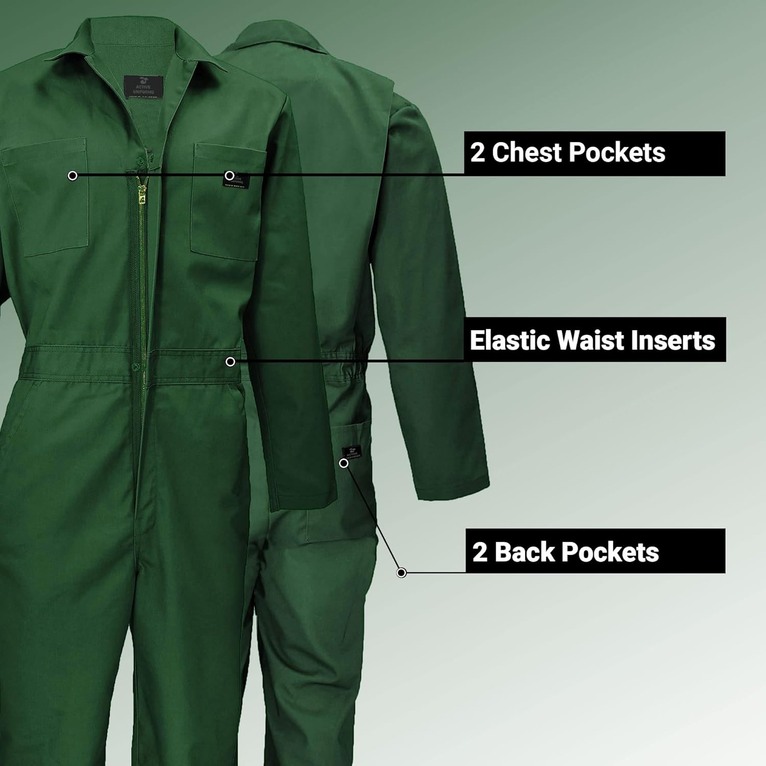 Overall Workwear Men Long Sleeve Coveralls - Image 4