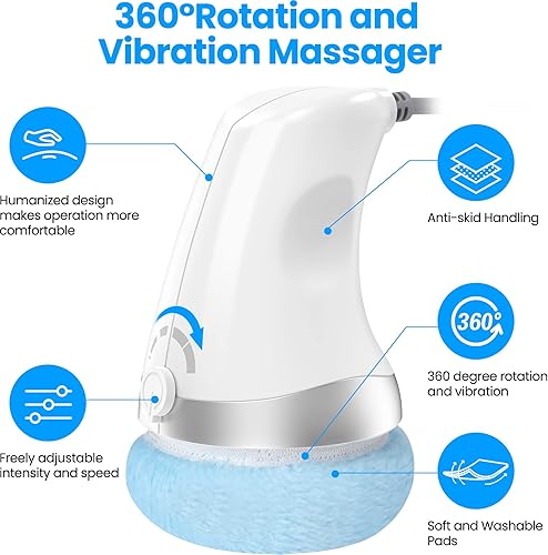 Miniatura 4 de WLCMRD Máquina para esculpir el cuerpo, masajeador eléctrico de celulitis con 6 almohadillas lavables, masajeador para esculpir el cuerpo, piernas y