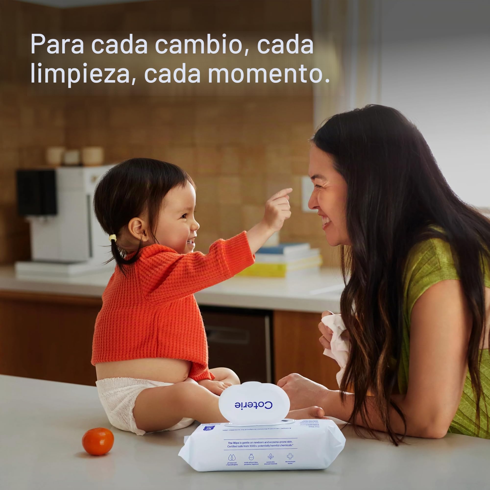 Coterie Toallitas para pieles sensibles, fibras vegetales y sin plástico, 99% de agua, hipoalergénicas, pH equilibrado, sin olor, limpias y suaves para niños, paquete de 16, 896 unidades