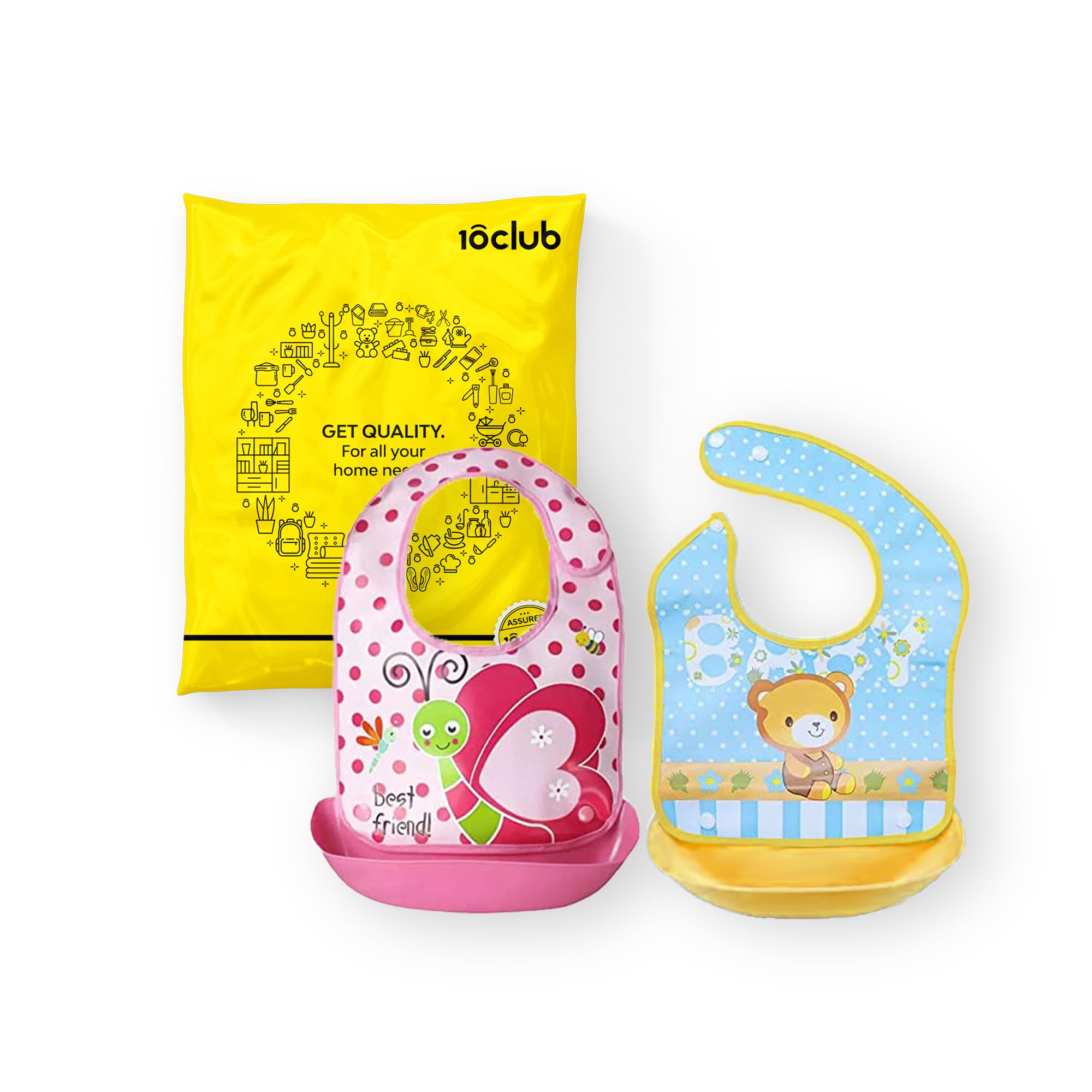 MY NEWBORN Baby Cup Bibs | Feeding Infants and Toddlers | 6-36 Months | Waterproof, Spill Resistant Bibs | Baby Shower Gift | Pocket-Friendly | Infant Apron | Combo Of 2-image-40