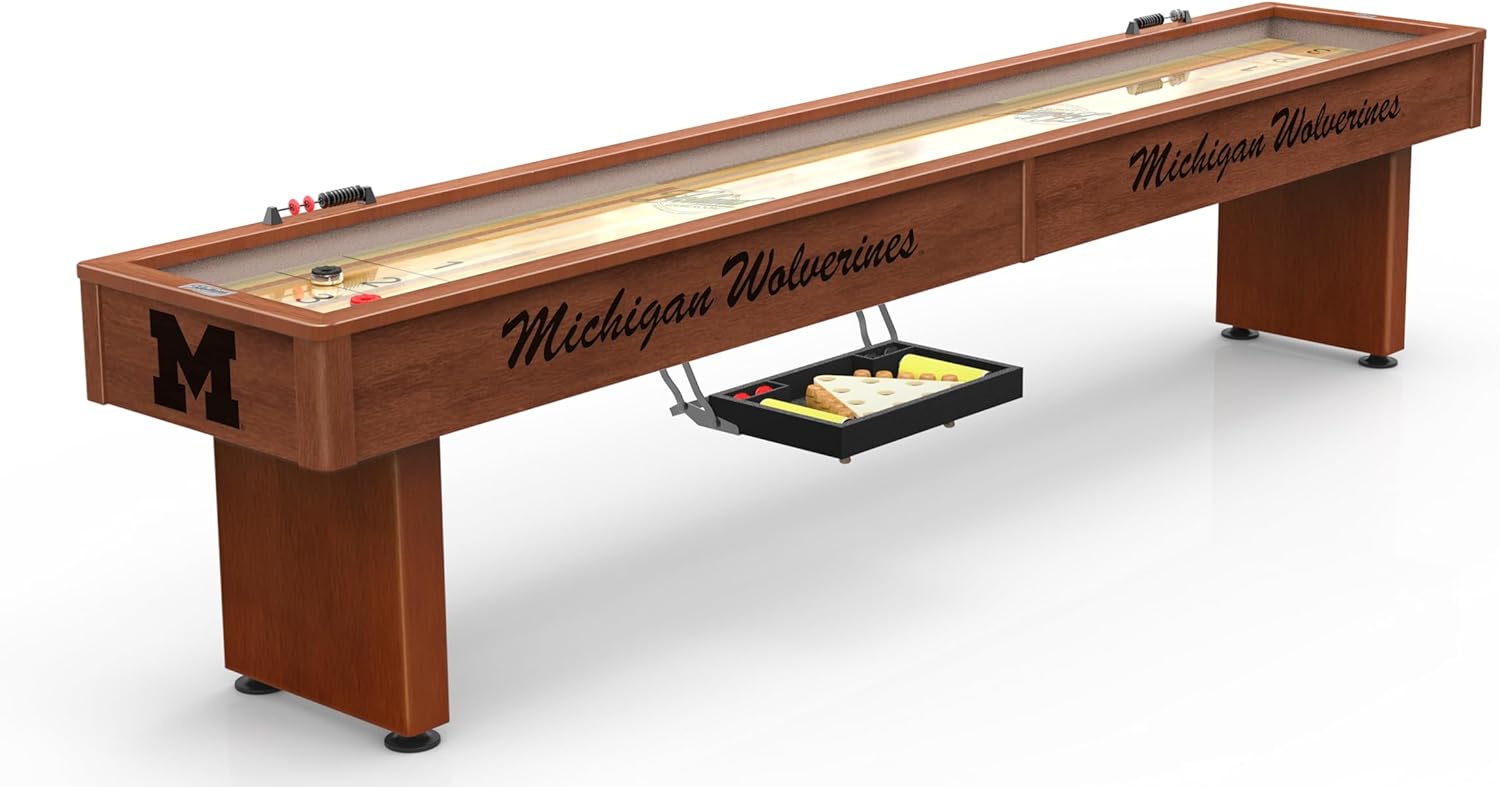 Officially Licensed Michigan 12' Shuffleboard Table