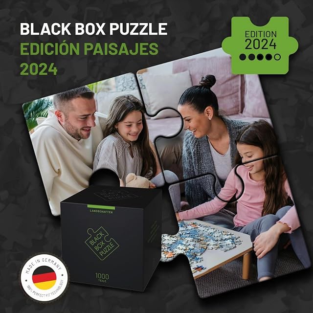 Foto 2 de 8 de Black Box Puzzle 1000 Piezas - Blackbox Puzzle con Motivo Sorpresa sin Plantilla, Rompecabezas Pesado…
