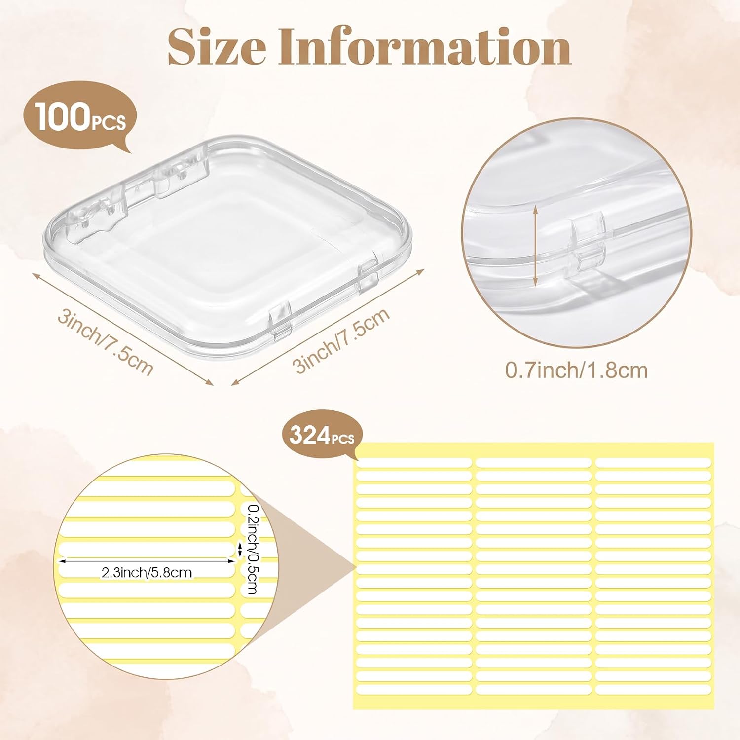 MAQUITA 100 Pcs Acrylic Press on Nail Boxes, Clear Press on Nail Boxes Bulk