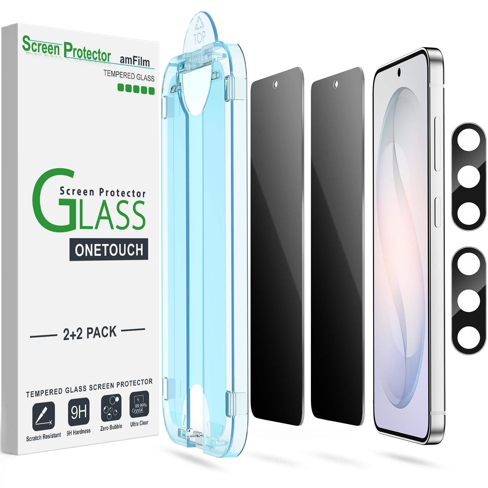 Photo 1 of amFilm OneTouch for Samsung Galaxy S26+/S26 Plus Privacy Screen Protector