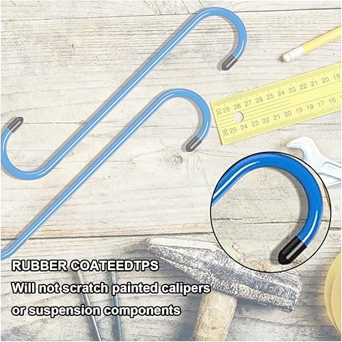 Miniatura 18 de Ganchos de pinza de freno de automóvil, ganchos para pinzas de freno automáticas con puntas de goma, herramientas automotrices universales duraderas