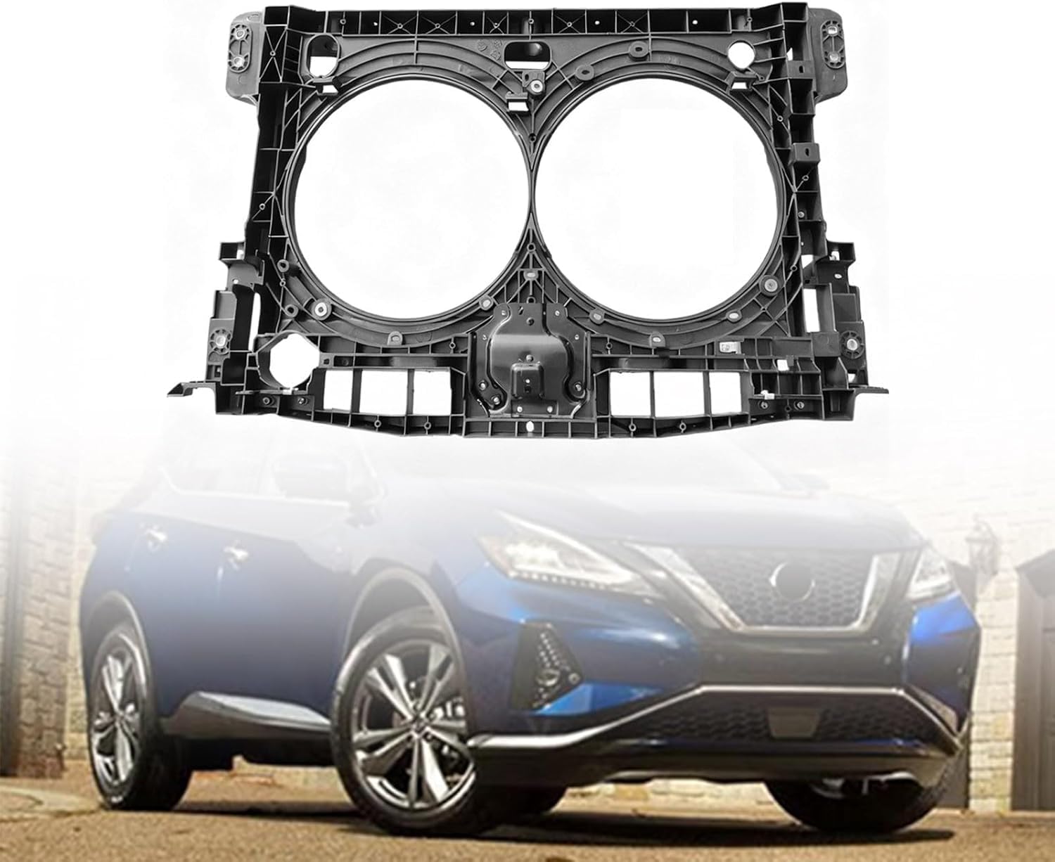 Radiator Support Assembly Compatible with Nissan Murano 3.5L 2019 2020 2021 2022 2023 2024 Replacement for 62500-5AA1B Steel