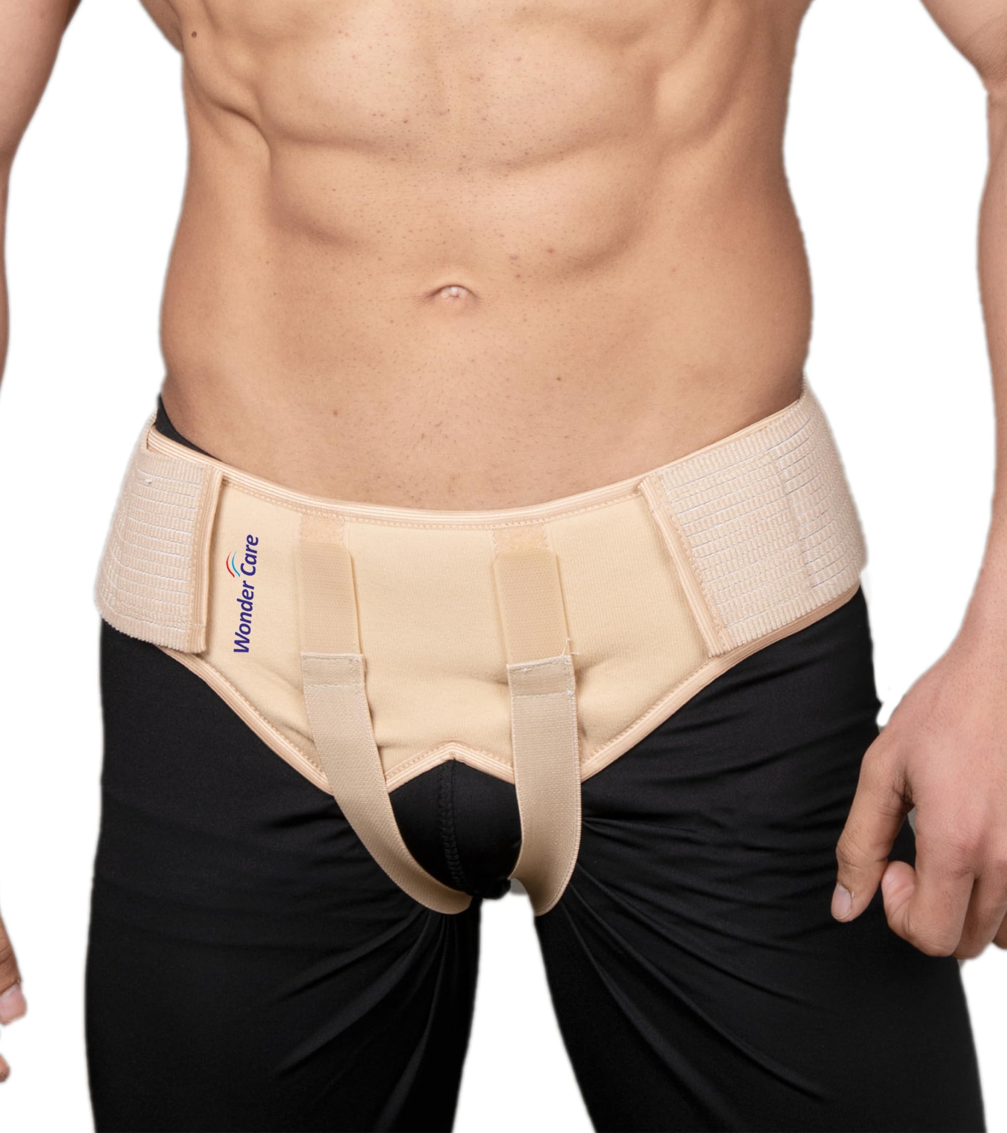 Wonder Care Polyester Hernia Belt For Post Surgery Double Inguinal Hernia Pain Relief Truss Support Brace For Men With 2 Removable Pressure Pads & Adjustable Straps (3Xl)