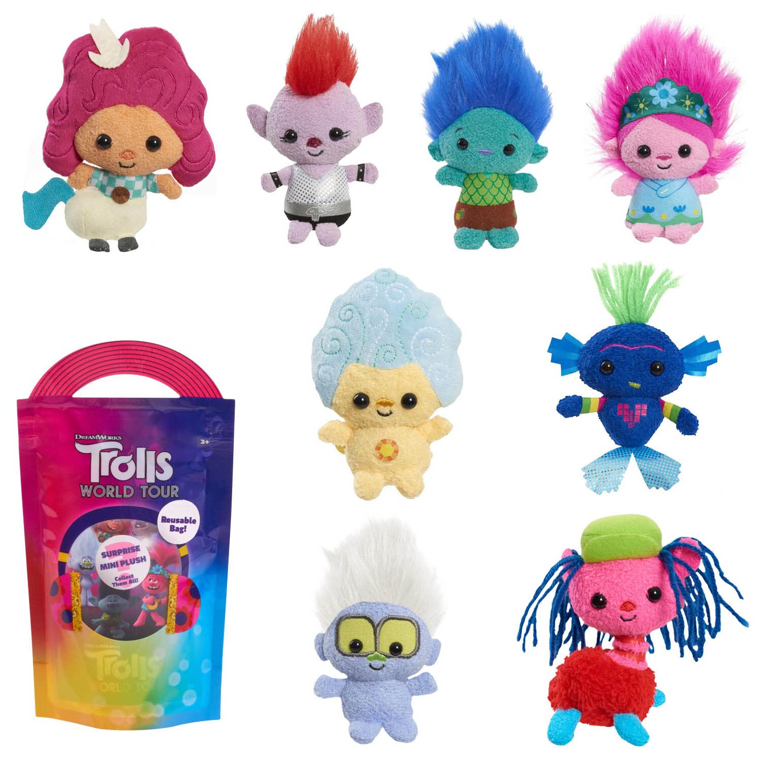 Trolls World Tour Surprise Mini Plush Exclusive Collectibles