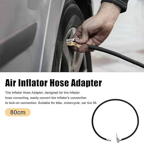 Miniatura 2 de uxcell 1 unids 31.5 in 31.50 "válvula de neumático conectar tubería con boquillas de gas, inflador de portabrocas de aire, bomba de compresor,