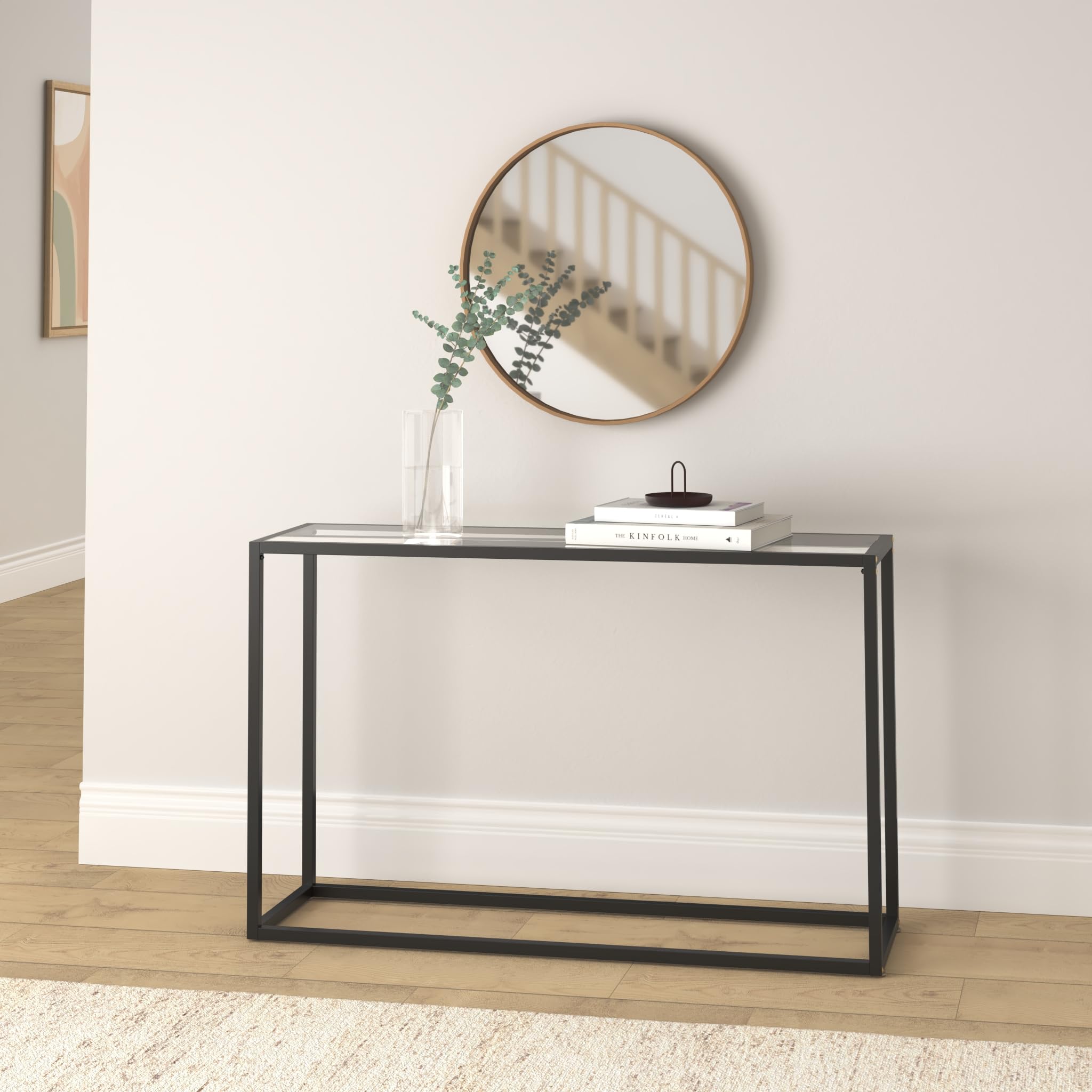 vidaXL Konsolentisch Transparent 120x35x75 cm Hartglas
