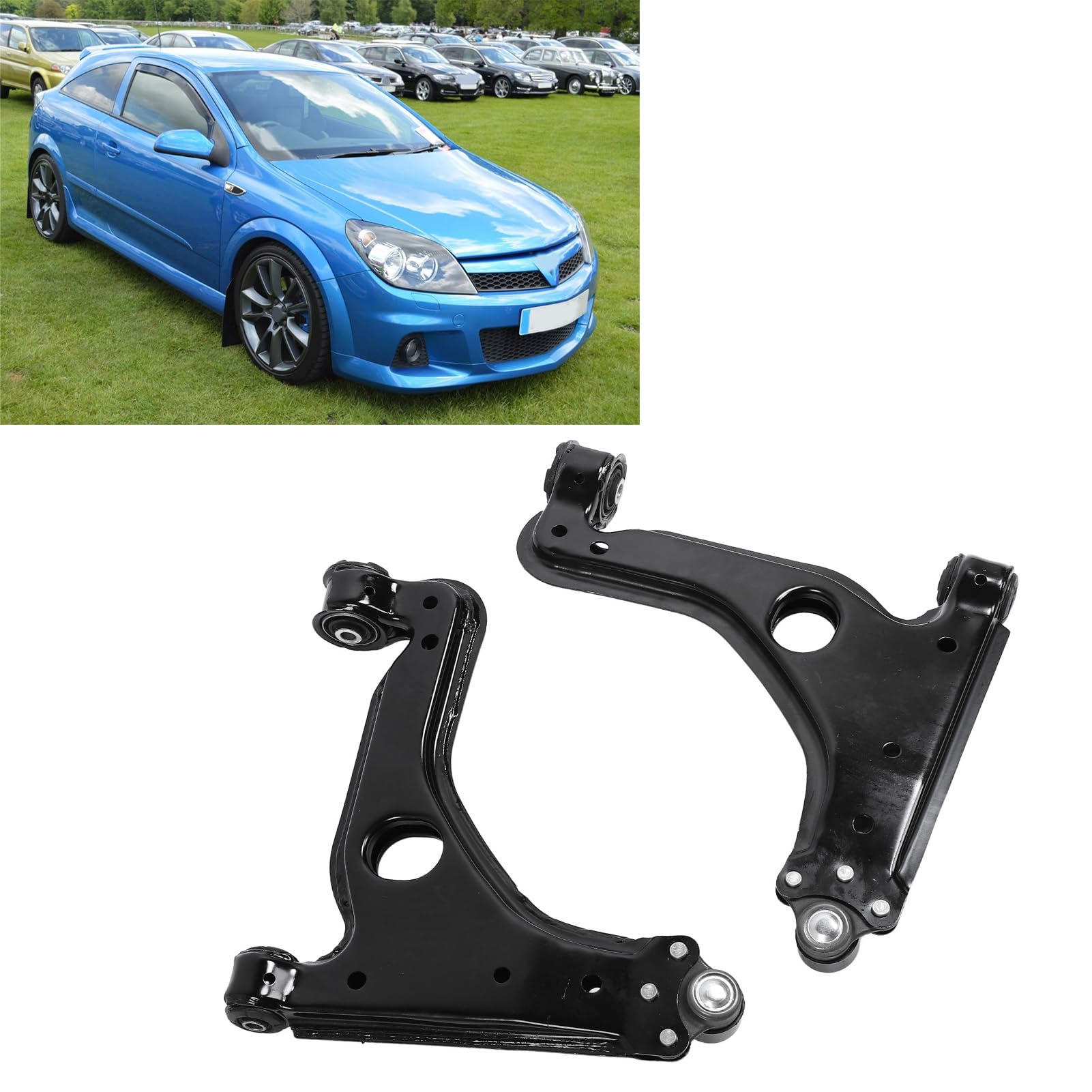 Qqmora Wahacze Przednie Dolne Wahacze, Zestaw Trwałych Wahaczy do Meriva Zafira, Metal ABS, 2 szt.